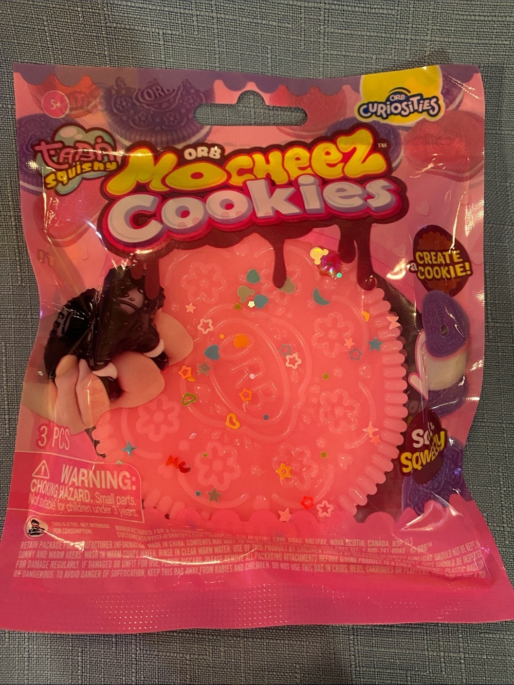ORB Curiosities Mocheez Cookie TABA Squishy Pink Oreo Squeezy